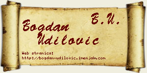 Bogdan Udilović vizit kartica